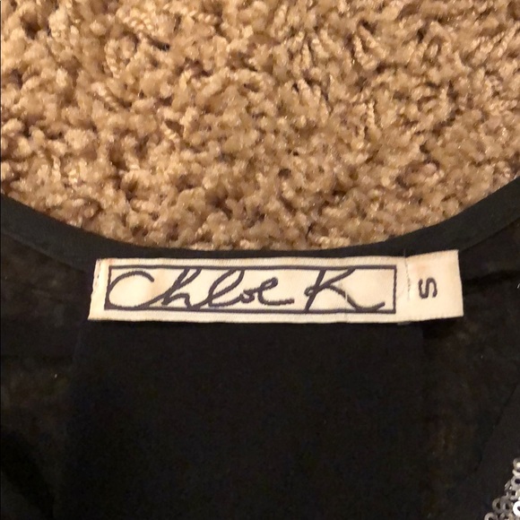 Chloe K sequined front top - Picture 2 of 3